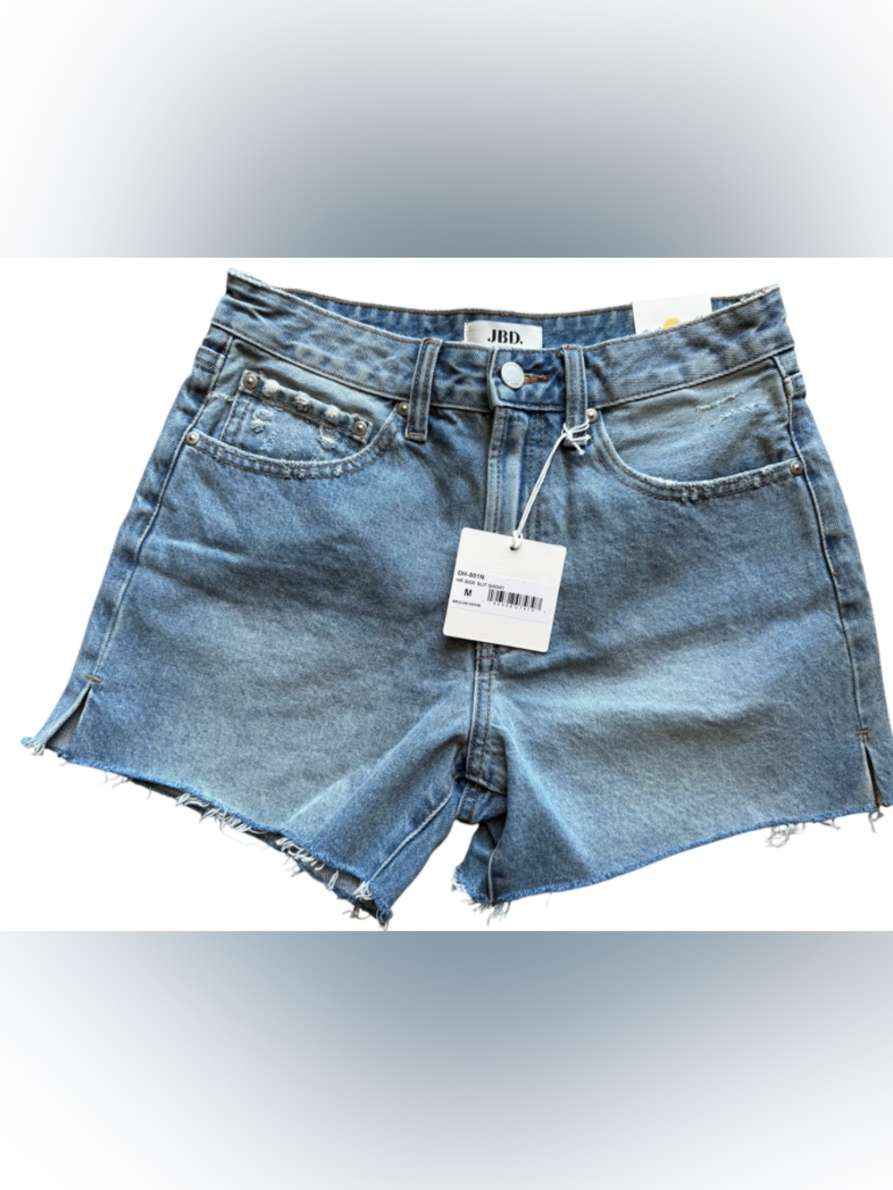 NWT JBD MEDIUM WASH HIGH WAISTED COTTON DENIM SHORTS Size Medium - Picture 5 of 12